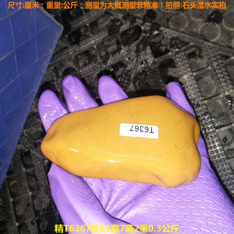精T6367长11宽7高2重0.3公斤乌龟晒台石,黄蜡石