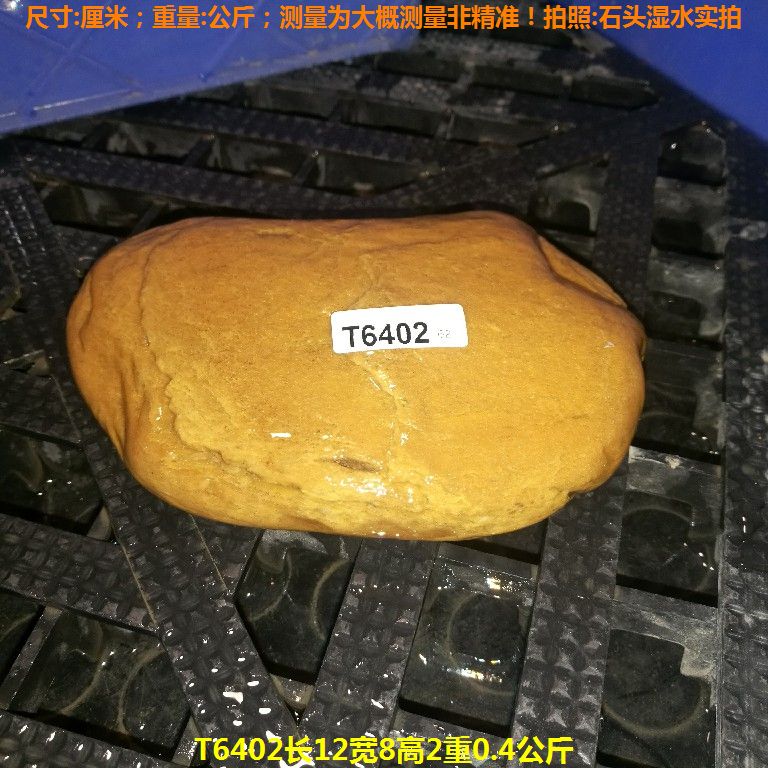 T6402长12宽8高2重0.4公斤乌龟晒台石,黄蜡石