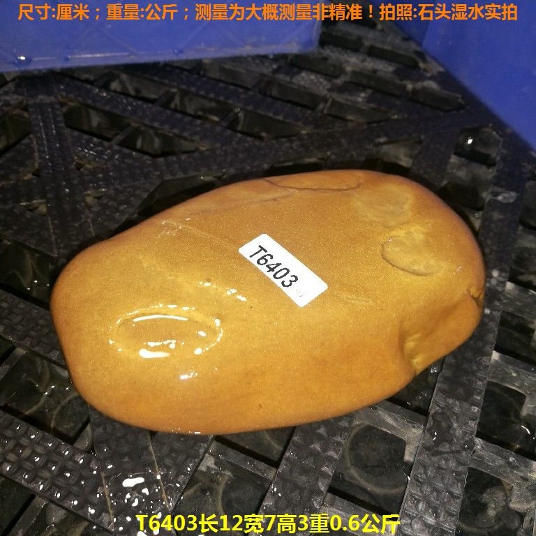 T6403长12宽7高3重0.6公斤乌龟晒台石,黄蜡石