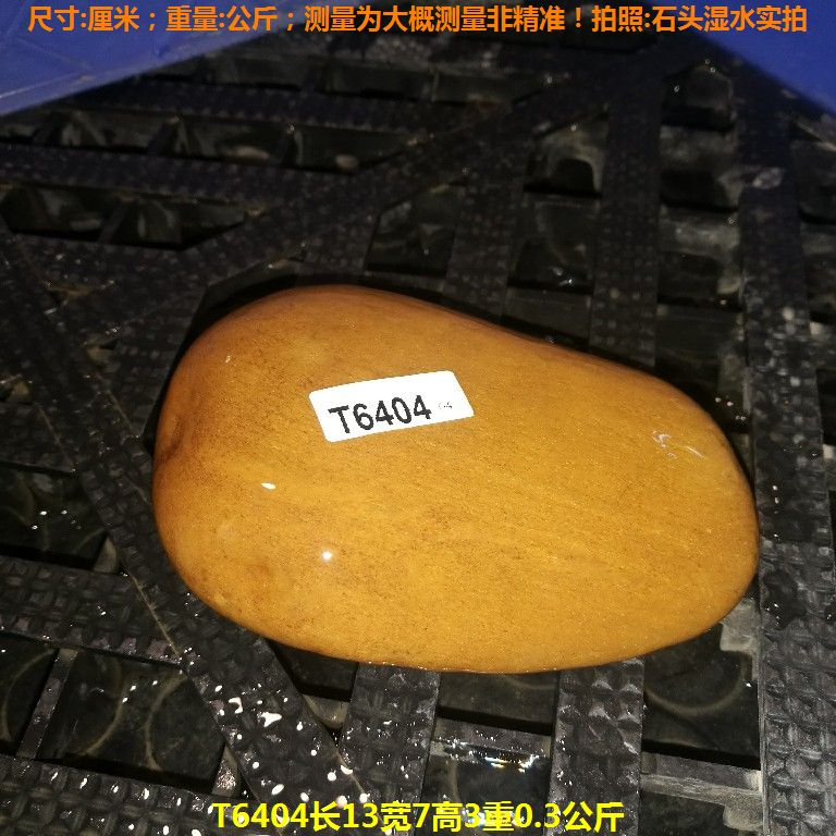 T6404长13宽7高3重0.3公斤乌龟晒台石,黄蜡石