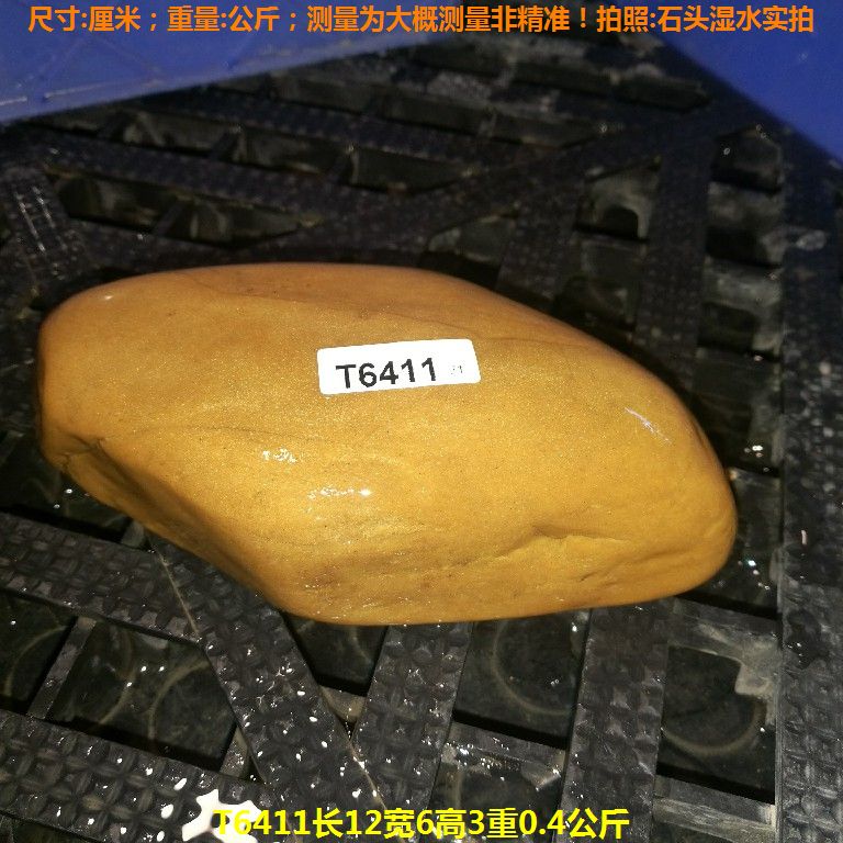 T6411长12宽6高3重0.4公斤乌龟晒台石,黄蜡石