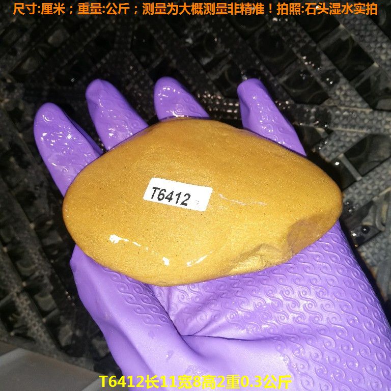 T6412长11宽8高2重0.3公斤乌龟晒台石,黄蜡石