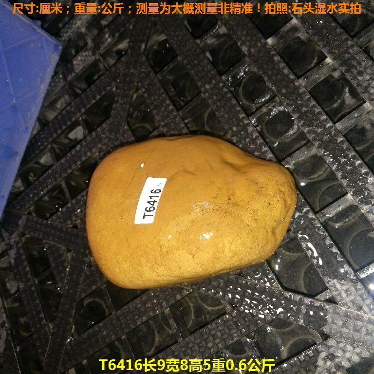 T6416长9宽8高5重0.6公斤乌龟晒台石,黄蜡石