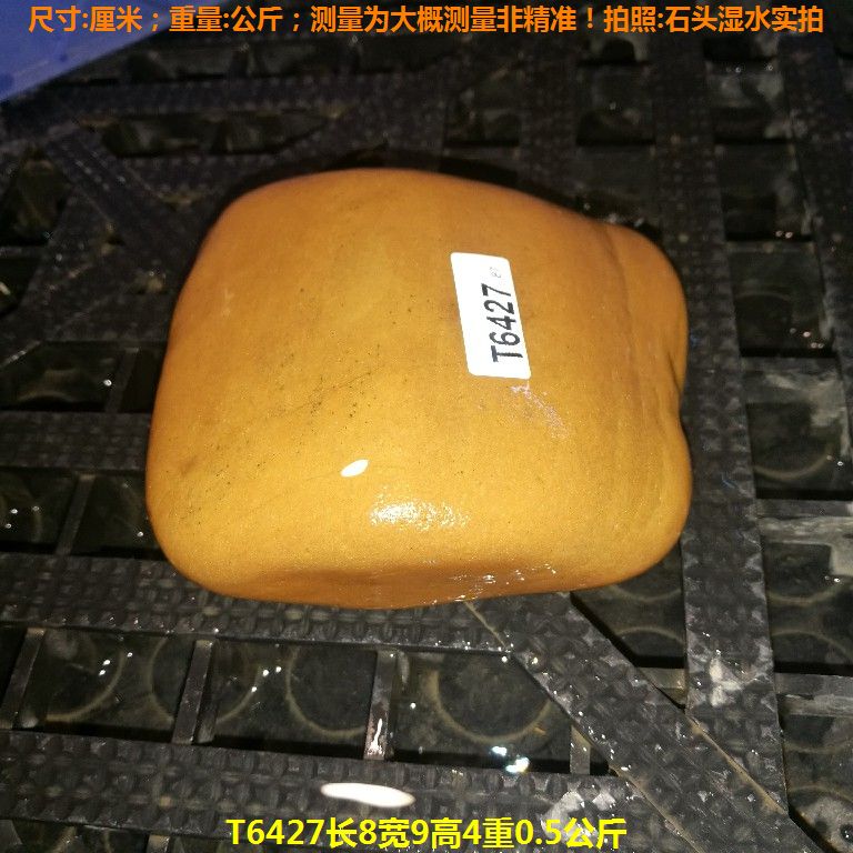 T6427长8宽9高4重0.5公斤乌龟晒台石,黄蜡石