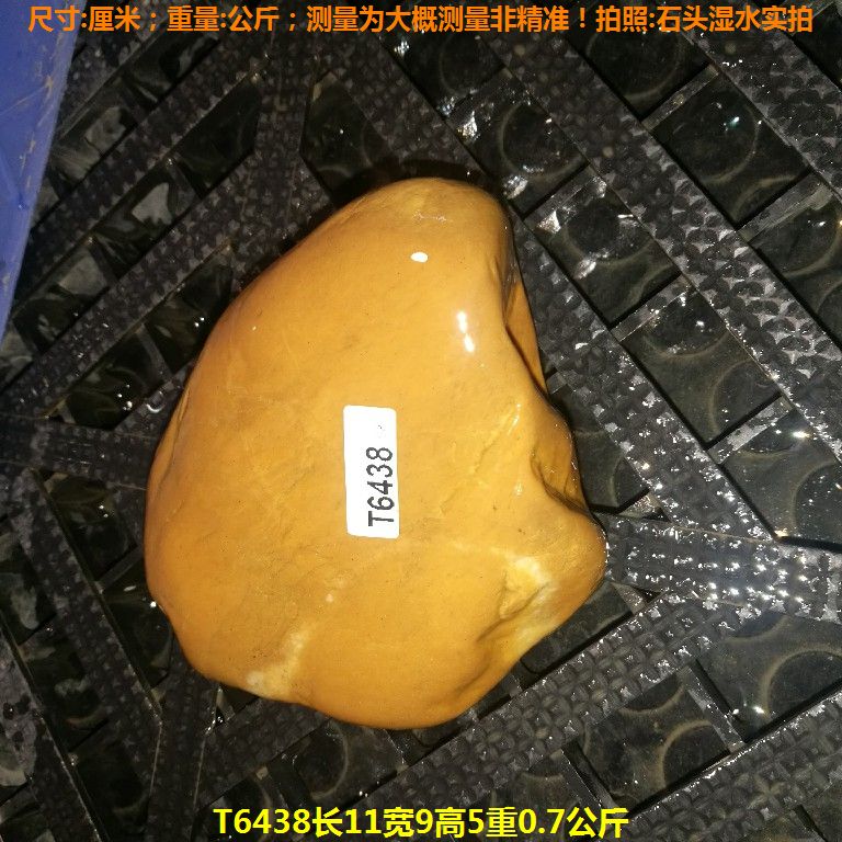 T6438长11宽9高5重0.7公斤乌龟晒台石,黄蜡石